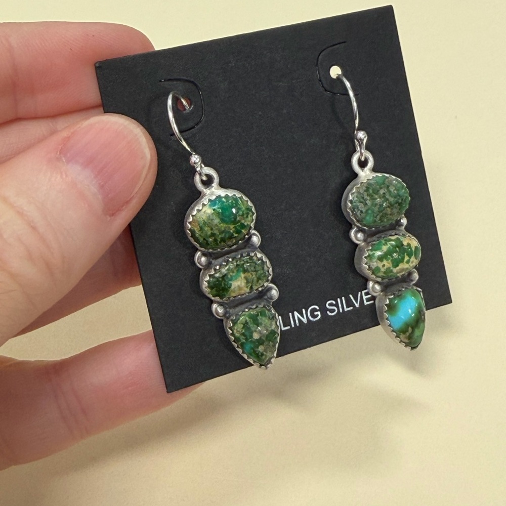 Sonoran Gold Turquoise & Sterling Silver Earrings